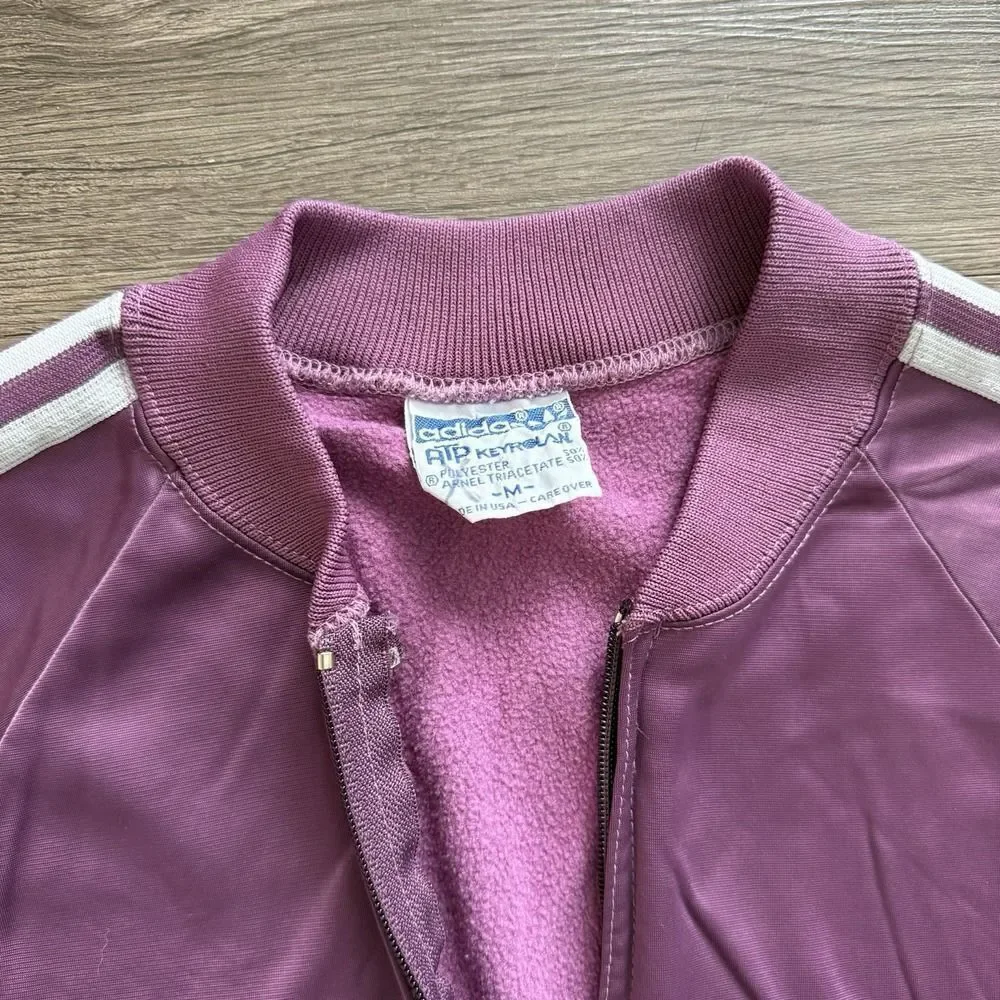 VTG‎ 80s Adidas ATP Keyrolan Track Jacket Men's M Plum Purple Trefoil RARE